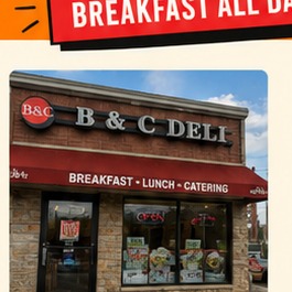 B and C Deli storefront in South Plainfield